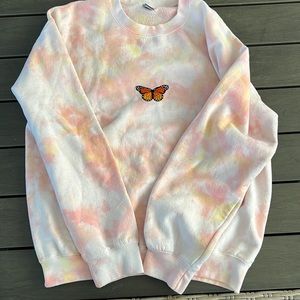 Tye dye butterfly crewneck